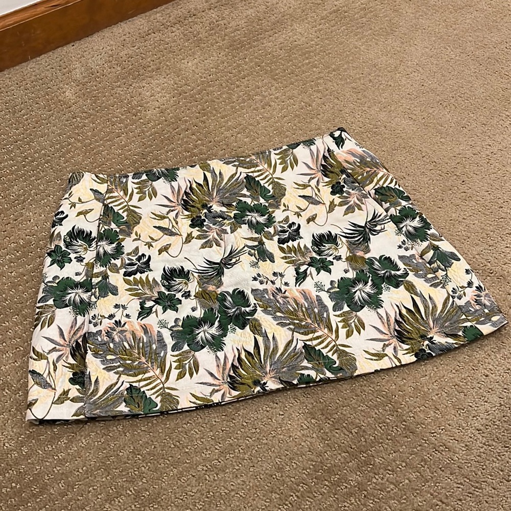 Jungle print mini skirt